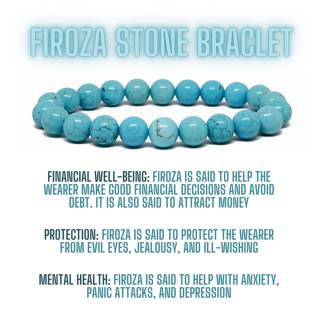 Natural Firoza/Turquoise Crystal Healing Bracelet ЁЯТ╕