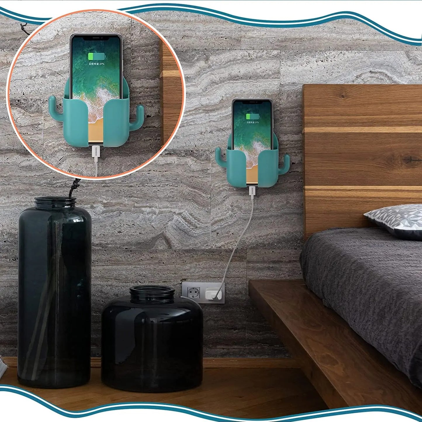 Multifunctional Wall Phone Holder (4 pieces)