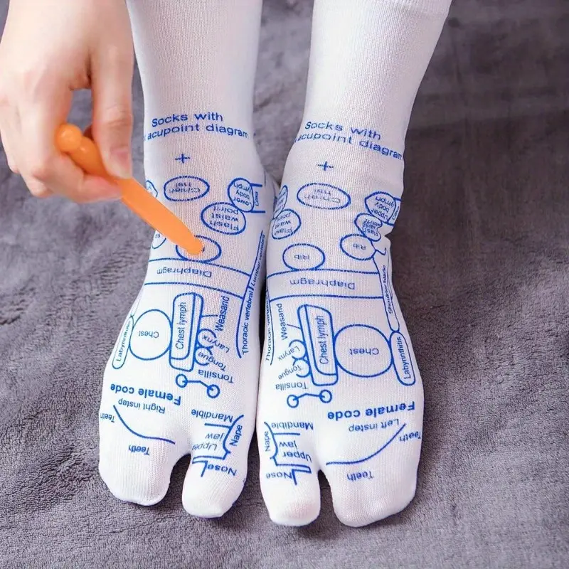 Acupressure Reflexology Socks With Massage Stick