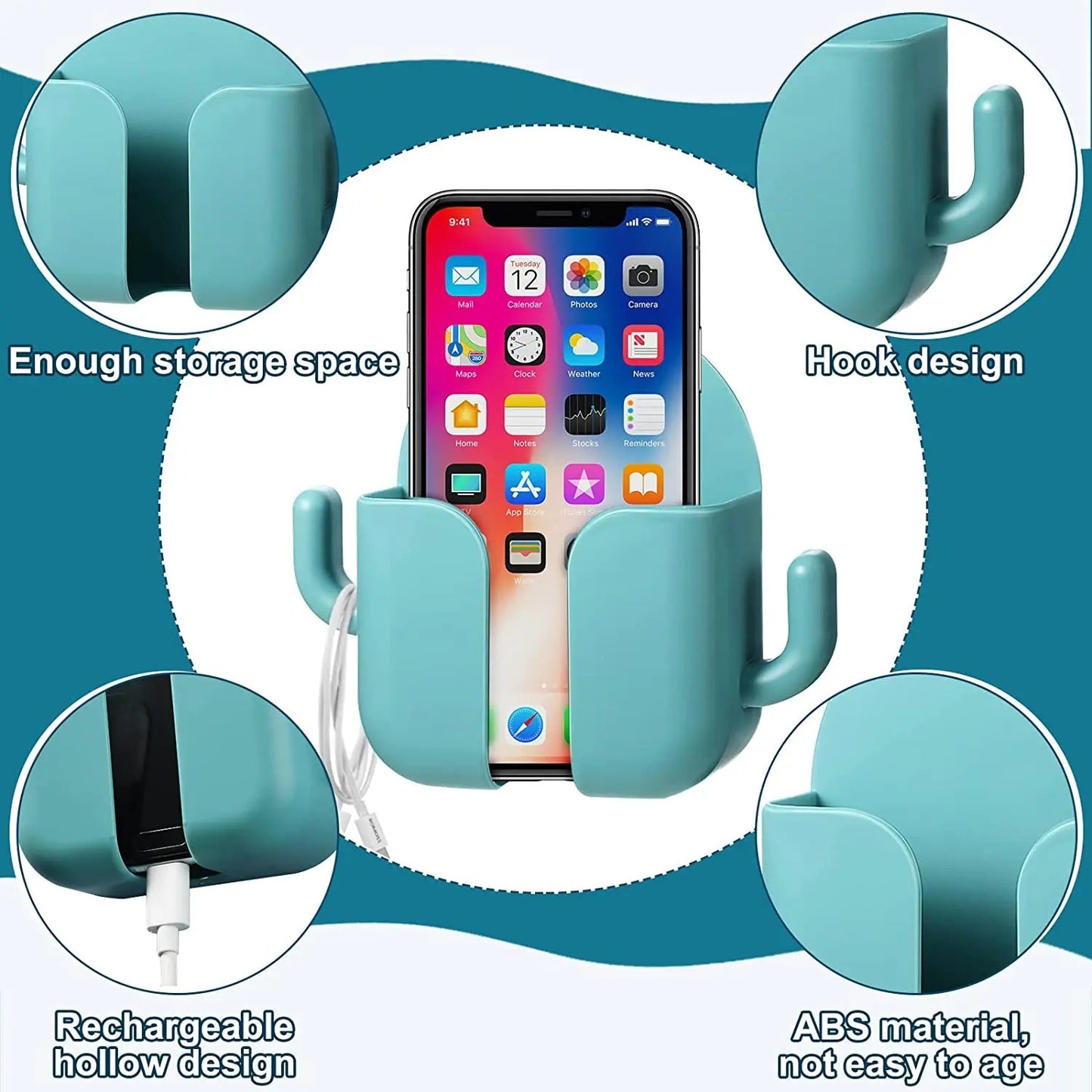 Multifunctional Wall Phone Holder (4 pieces)