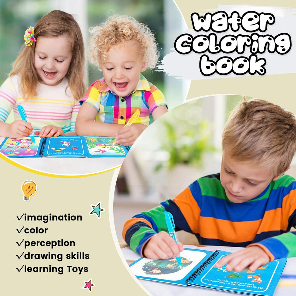 Reusable Magical Water Painting Book (Pack of 4 Books)