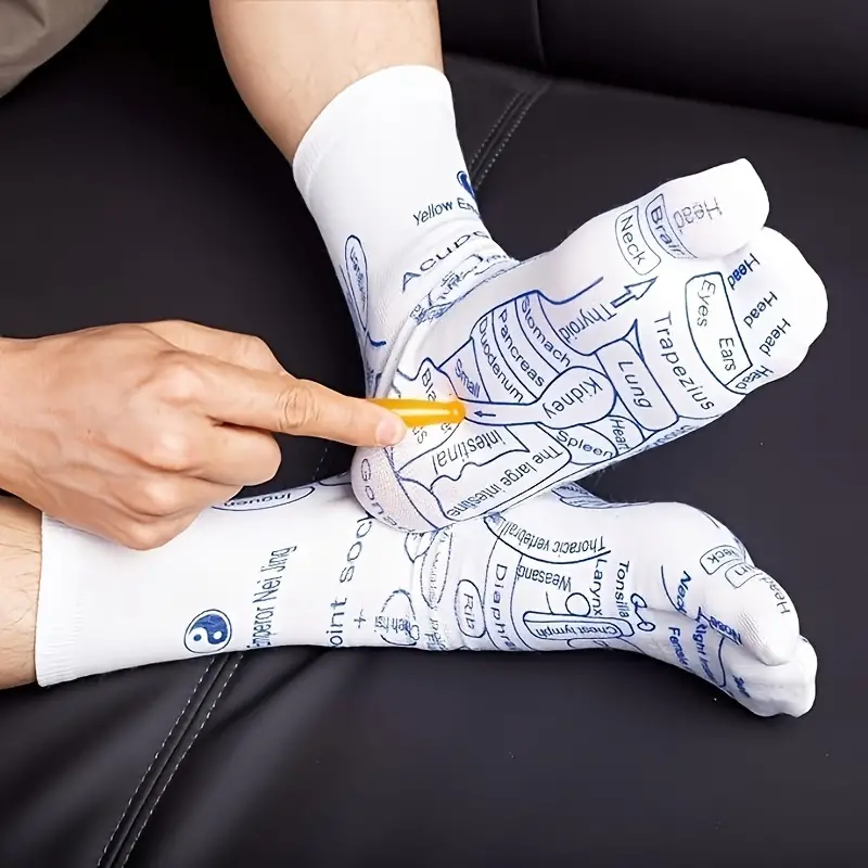 Acupressure Reflexology Socks With Massage Stick